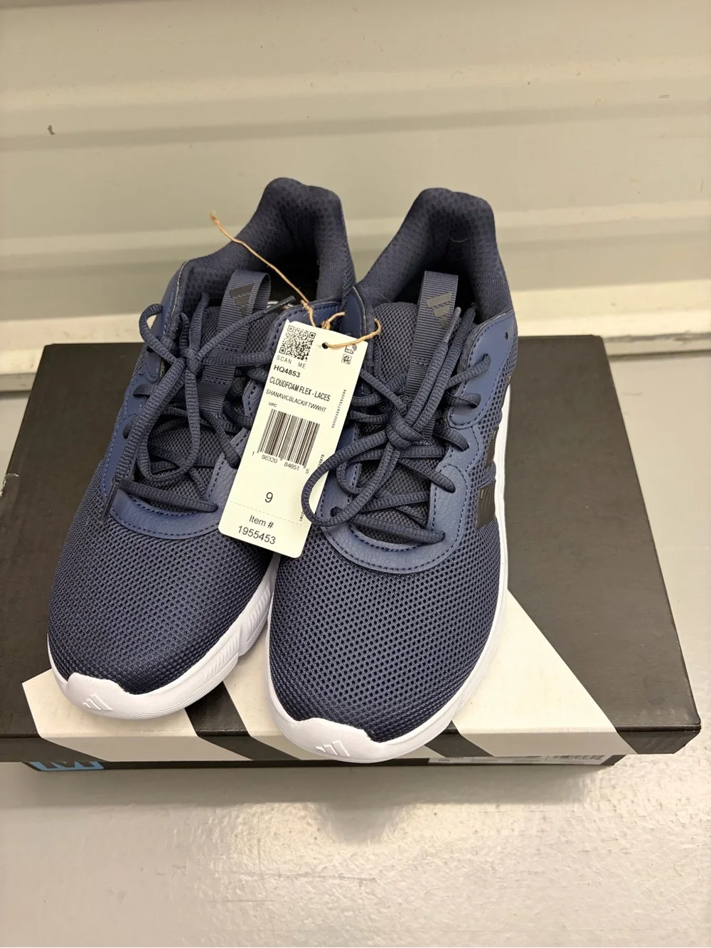 NIB adidas Men’s Cloudfoam Flex Laces Running Shoes - Size 9